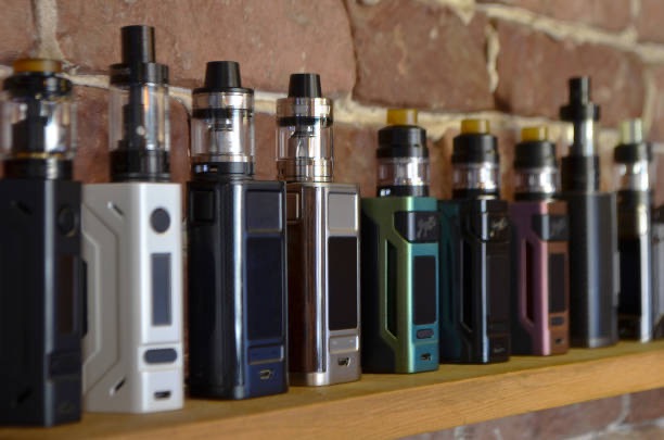 Vape mod devices on display