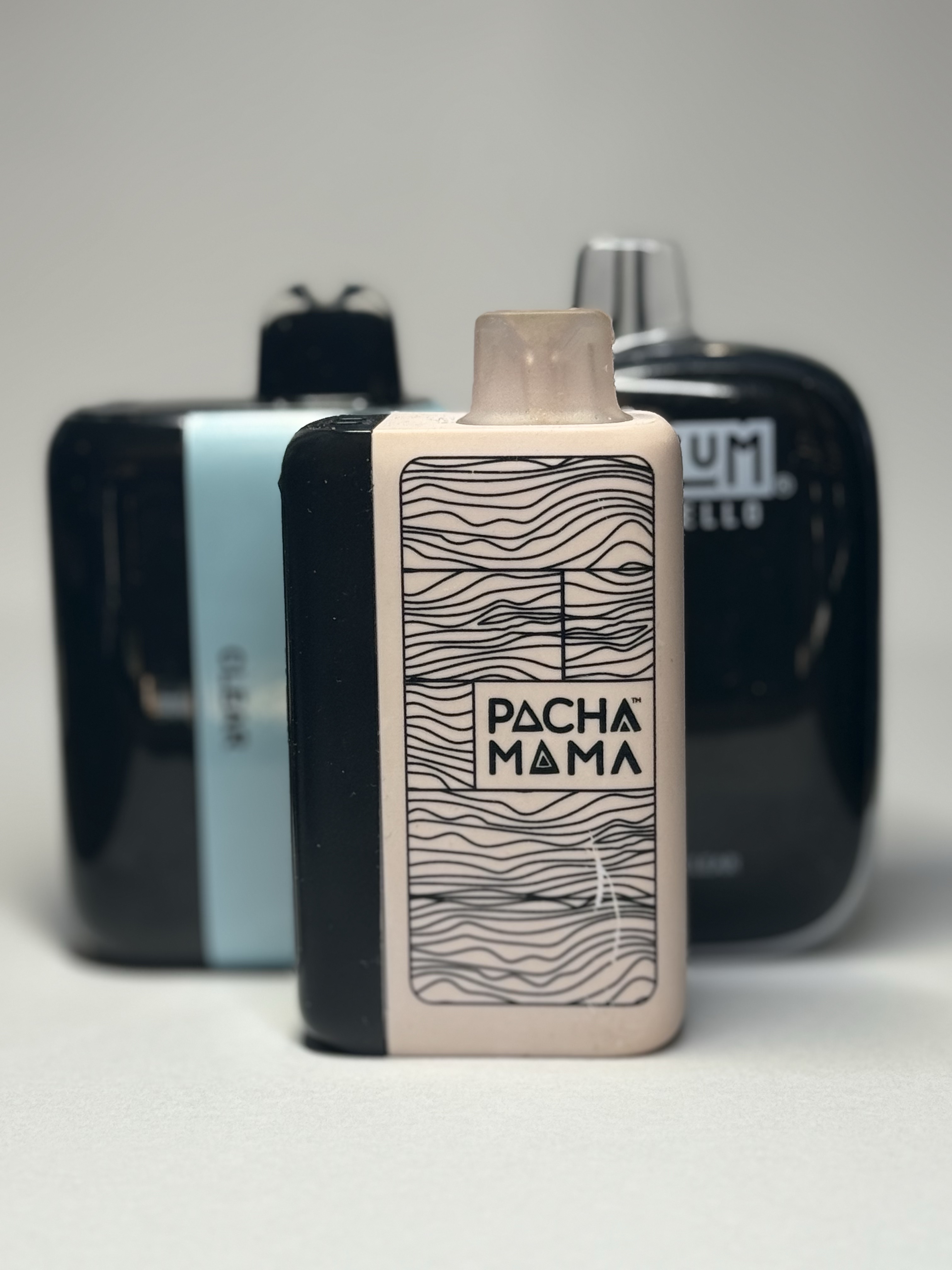 Disposable vape devices on display